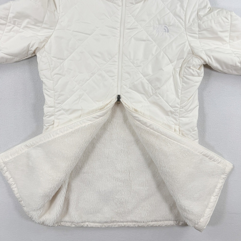 The North Face Shady Glade Parka Shearling Size L Womens White Dune NEW - Picture 2 of 9